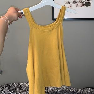 yellow tank top